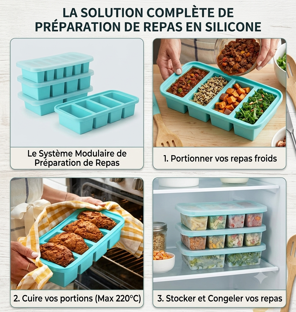 Moule de Congélation en Silicone avec Couvercle