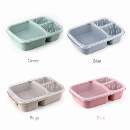 Boîte à lunch beige avec compartiments