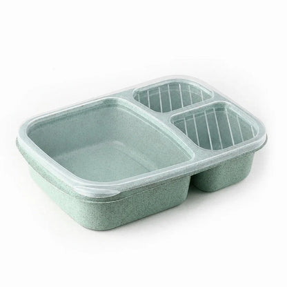 Boîte à lunch bleue avec compartiments
